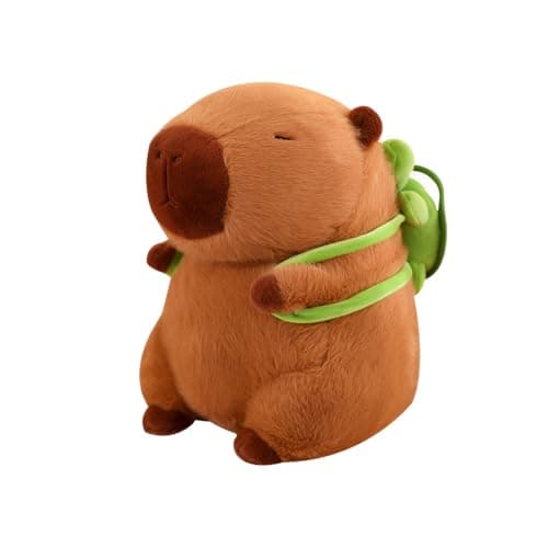 JPORSHU Capybara Plush Toy 14inchCapybara Plush with Turtle Backpack Kawaii Capybara Stuffed Animal and Home Decor Gifts