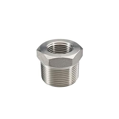 Beduan Stainless Steel Reducer Hex Bushing, 1" Male NPT to 3/4" Female NPT, Reducing Cast Pipe Adapter Fitting