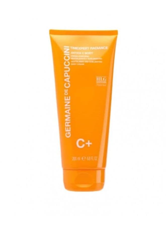 Timexpert Radiance C+ | Antiox Body Cream - Hydrating Body Cream with Pure Vitamin C - Illuminating, and nourishing body cream - 6.8 Fl oz