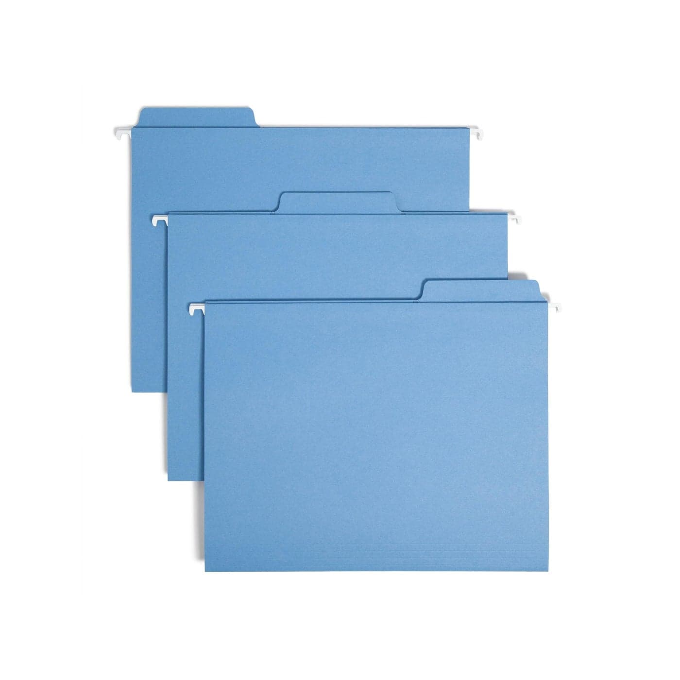 Smead FasTab Hanging File Folders 20 Count Blue 13Cut Builtin Tabs Letter Size 64099