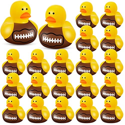 Deekin Rubber Ducks 2 Inch Bulk Sport Party Favors for Team Events Decorations Birthday Party Supplies Club Player Gift50 PcsFootball