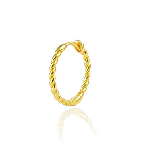 VAMA FASHIONS 18K Gold Plated Piercing Round Bali Clip On Nose Ring Anti Tarnish Lightweight Comfortable Fake Nose pin for Women & Girls