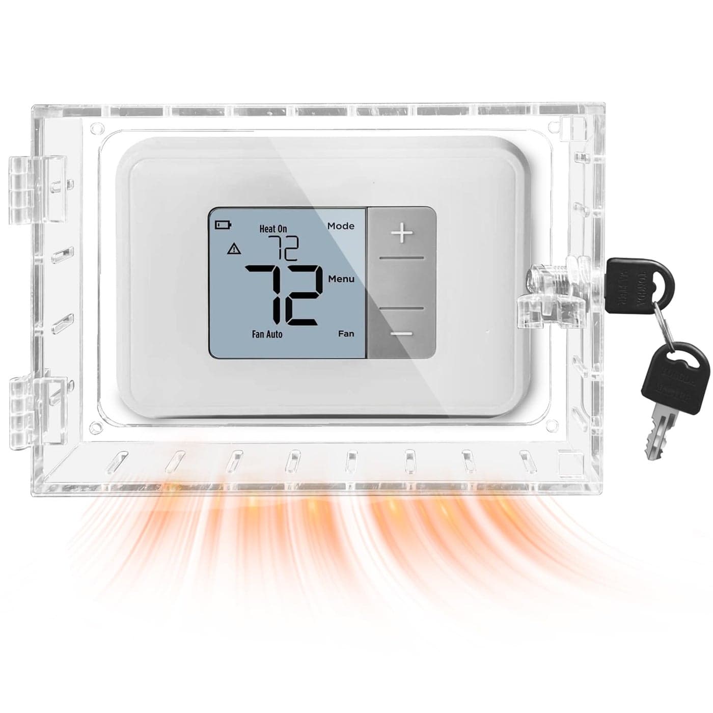 Young Dance Universal Thermostat Lock Box with KeyClear Large Thermostat Guard for Thermostats on WallThermostat GuardThermostat Cover Fits Thermostats 65 H x 472 W x 18 D or Smaller 1 Set