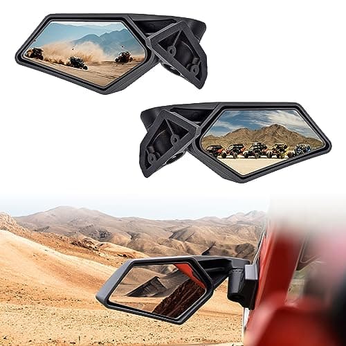 SAUTVS Adjustable Folding Side Mirrors for Can-Am Maverick X3, Rear View Racing Mirrors for Can Am Maverick X3 2017-2024 Accessories (2PCS, 715002898)