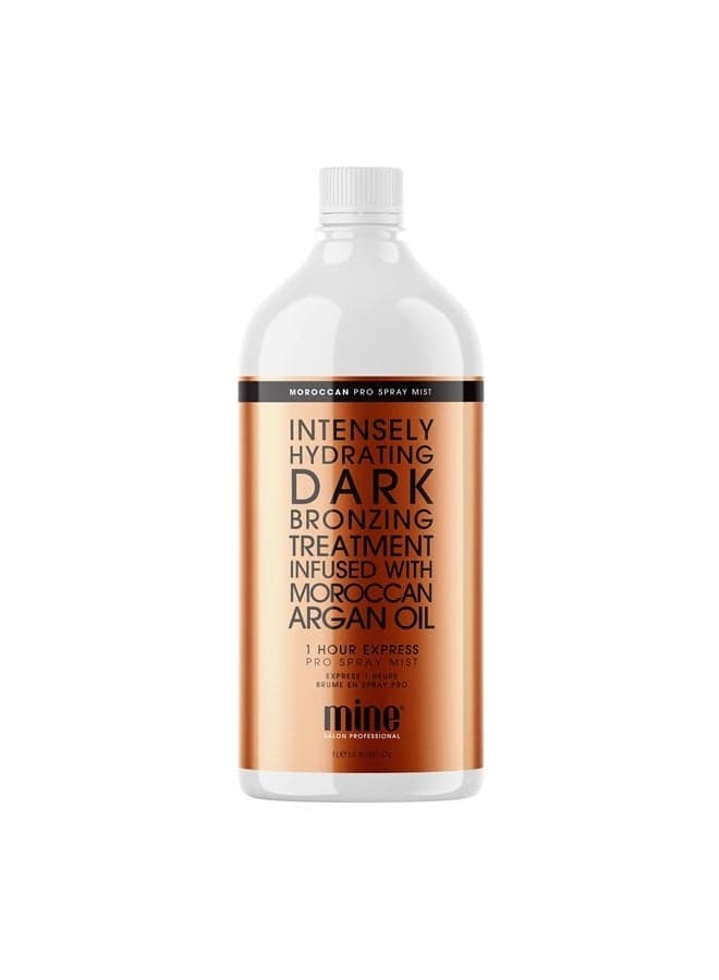 MineTan Spray Tan Solution | Moroccan Sunless Tanning Solution - An Argan Oil Enriched Skin Therapy Experience For A Rich, Super Dark Brown Skin Finish, Salon Professional Formula, Vegan, 33.38 Fl Oz