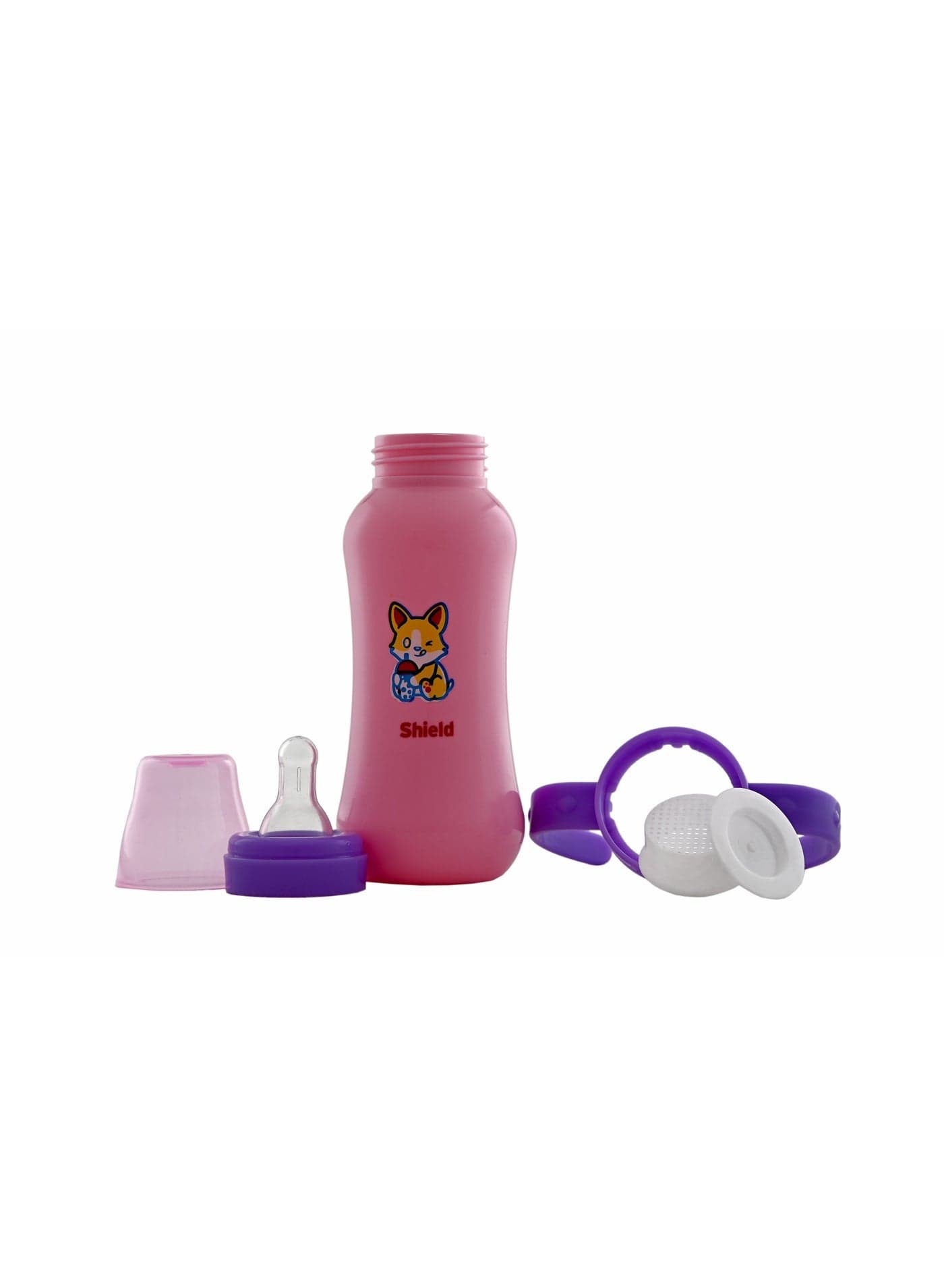 Shield Deluxe Plus Feeder Pink 250ml Baby Feeding Bottle 6 Plus Months BPA Free Infant Feeding Bottle with Soft Nipple