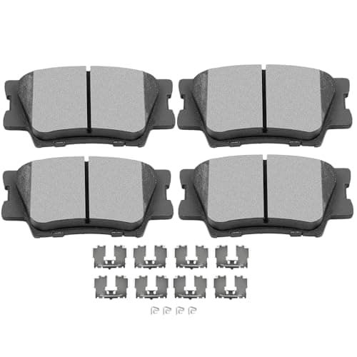 SCITOO D1212 Rear Ceramic Brake Pads Sets Fit For Lexus ES350 07-17,For Pontiac Vibe 09-10,For Toyota Avalon 08-18,For Toyota Camry 2007-2017,For Toyota Matrix 2009-2013,For Toyota RAV4 2006-2018