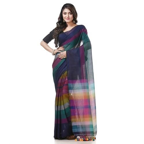 dB DESH BIDESH Women`s soft handloom cotton saree trending kalyani wedding farewell sari for women party, wear printed new, collection daily, wear georgette linen summer cotton sarees for women