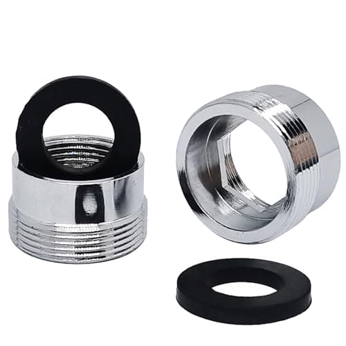 Faucet Adapter Aerator For Water Purifier,18mm Female x 1mm To 22mm Male Connector,Faucet Adapter Brass Fitting,Tap Connector Aerator For Bathroom Kitchen(Silver,2pcs)