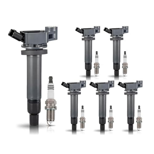 ENA Pack of 6 UF267 Ignition Coil 4504 Spark Plug 3.0 3.3 V6 1999 2000 2001 2002 2003 2004 2005 2006 2007 2008 Compatible with Lexus Toyota Avalon Camry Highlander Sienna Solara ES300 RX300 ES RX 300