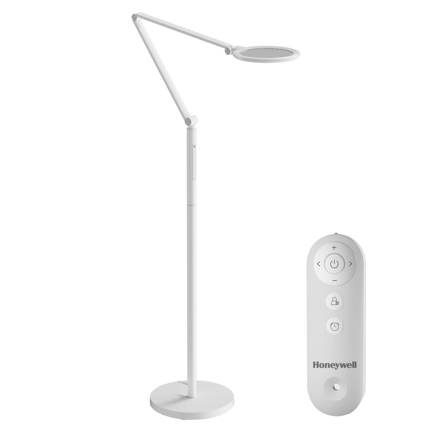 Honeywell LED Floor Lamp F01WT Sunturalux Eye Caring Dimmable Standing Light with RemoteBright Natural Daylight 5 Colors 5 Brightness Adjustable Tall Lampara for Home Office Living Room Bedroom