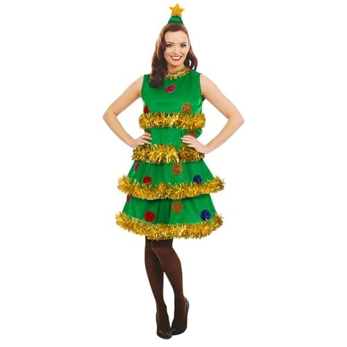 fun shack Christmas Tree Dress Women, Christmas Costumes For Women, Xmas Tree Dress, Fun Costumes for Woman, Medium