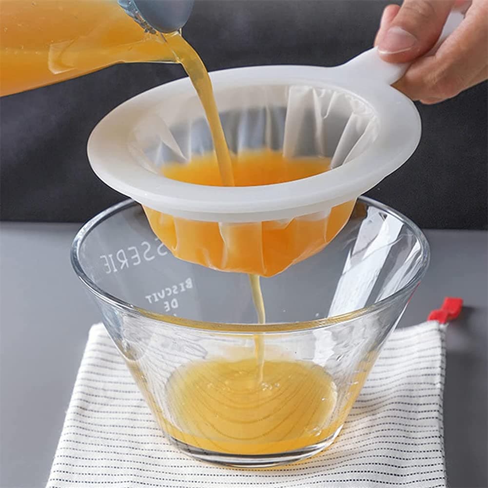 Mesh Kitchen Ultrafine Mesh Strainer Kitchen Nylon Mesh Filter Spoon for Suitable for Soy Milk Coffee Milk Yogurt 1