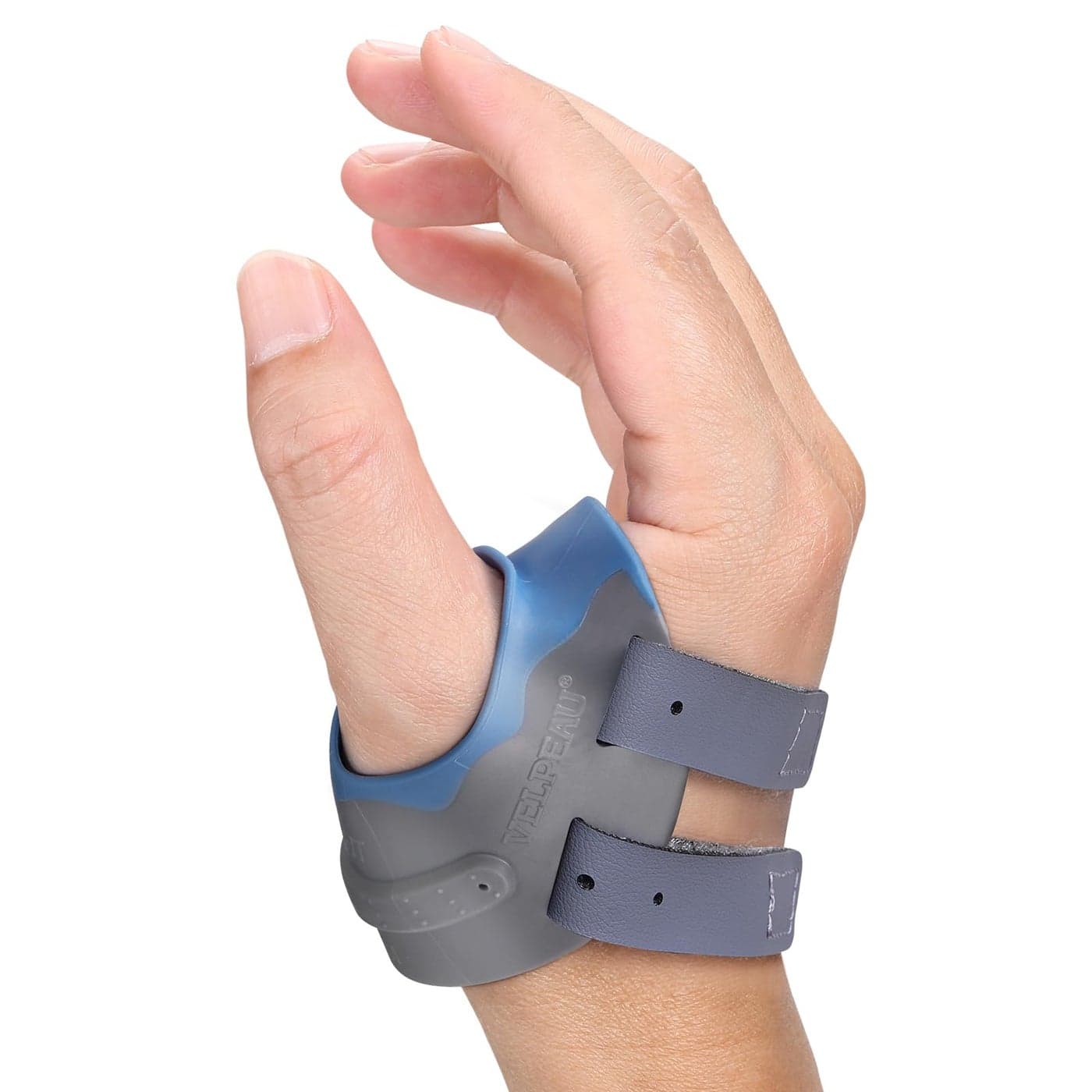 Velpeau CMC Thumb Brace for Osteoarthritis with Shapememory Restriction Splint CMC Joint Stabilizer Basal Thumb Arthritis Pain Relief and Support for Women and Men Blue Right Hand Medium