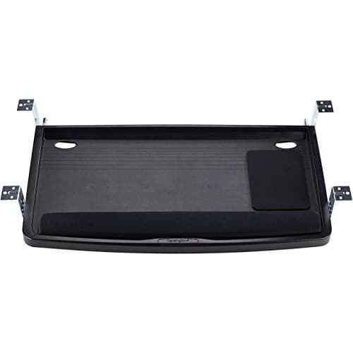 Kensington Keyboard Tray Under Desk, SmartFit Ergonomic Slide-Out Keyboard Drawer with Cable Management, Extra-Wide Height Adjustable Keyboard Holder, 24.5" x 11.75", Black K60004US