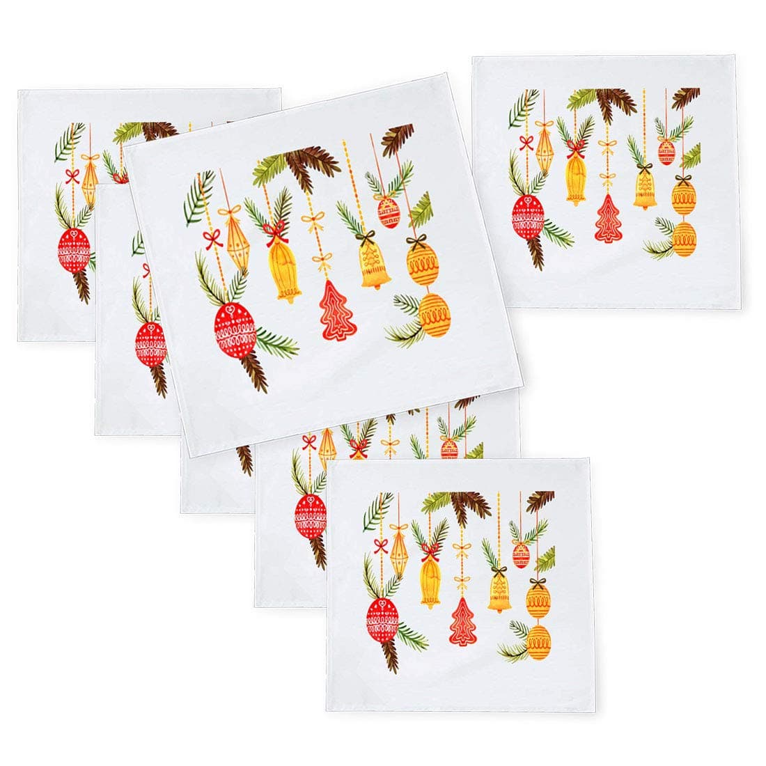Kesri Gifts Christmas Theme Tafta Silk Table Napkins 10x 106 pcs for Xmas Decoration Christmas OrnamentsChristmas Gift ksnpxmas113P