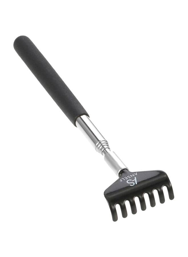 Extendable Back Scratcher in Black and Silver 68 Centimeters