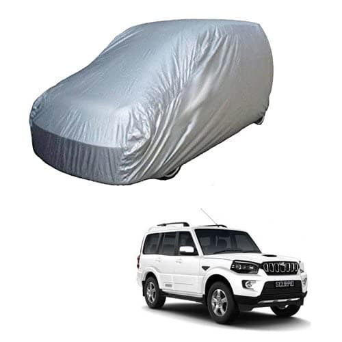 Adroitz Car Cover Silver Without Mirror Pocket for Mahindra Scorpio N - 2023
