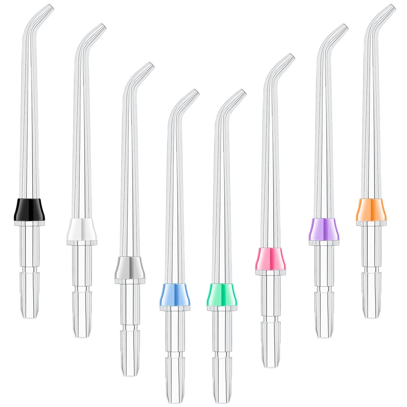 8 Pieces Compatible with Waterpik Replacement Flossers Replacement Tips, Classic Jet Tips Flosser Refill Heads Replacement Heads for Water Toothpick (Classic Jet Tips)