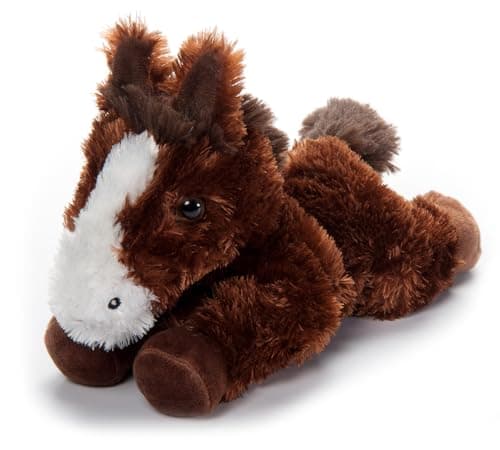 The Petting Zoo Horse Stuffed Animal Plushie Gifts for Kids Scoopz Wildlife Animals Brown Horse Plush Toy 8 inches