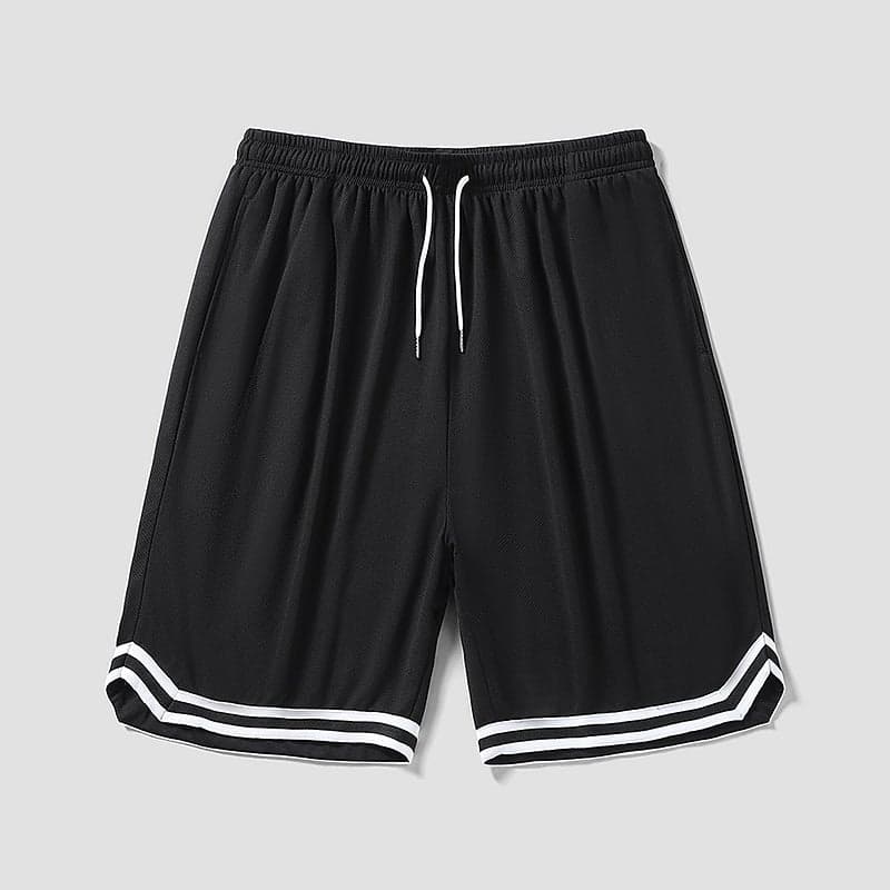 Summer Loose Casual Men'S Shorts, Fitness Sports Basketball Shorts, Quick-Dry Knee-Length Shorts, White Wide-Leg Shorts