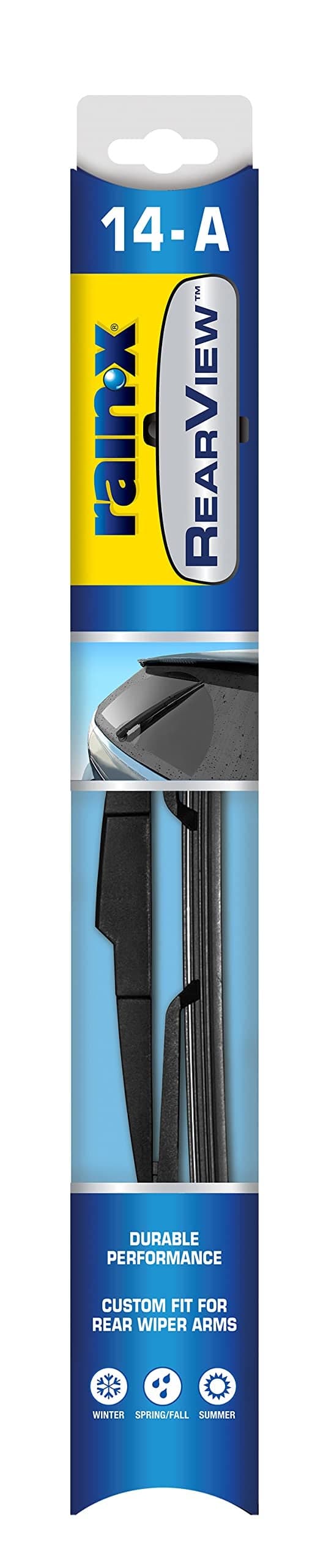 RainX 850026 RearView 14A Rear Wiper Blade 14 Inch Composite Rear Wiper Blade Fits Rock Lock 2 Pack Of 1 Automotive Replacement Wiper Blades That Meet Or Exceed OEM Quality And Design Standards