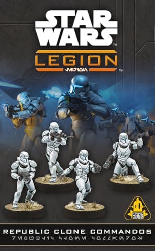 Asmodee Star Wars Legion Republic Clone Commandos Elite Galactic Republic Unit Tabletop Miniatures Game Strategy Game for Kids and Adults Ages 14 2 Players 90 Min Playtime