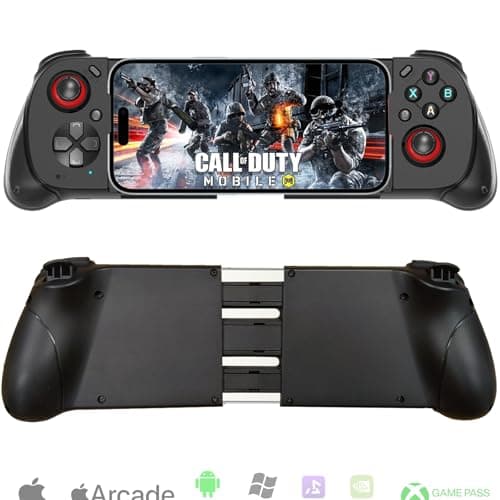 iOS/Android/PC Wireless Game Controller, Mobile Gamepad Joystick for iPhone 16/15/14/13, iPad, Samsung Galaxy/LG/TCL Phone Tablet- Hall Trigger - Call of Duty, Genshin Impact, Cloud Game, Delta Emulator