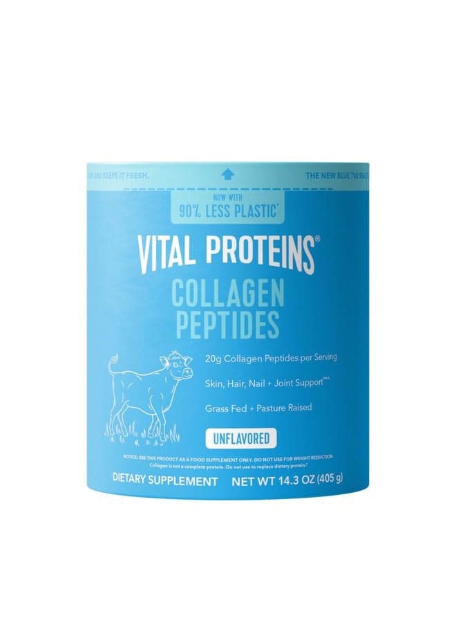 Collagen Peptides Powder - Grass Fed Collagen Peptides for Hair, Nail, Skin, Bone & Joint Health, Unflavored, 14.3oz