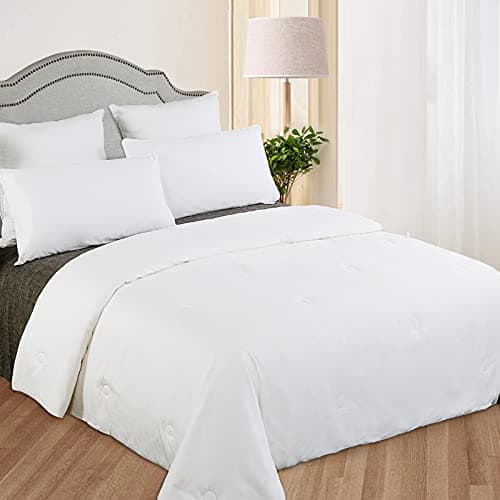 LilySilk All Season Silk Comforter/Duvet/Quilt, 100% Silk Filling 100% Cotton Cover, Cal.King Size 110x96 inch, Silk Weight 2.25KG
