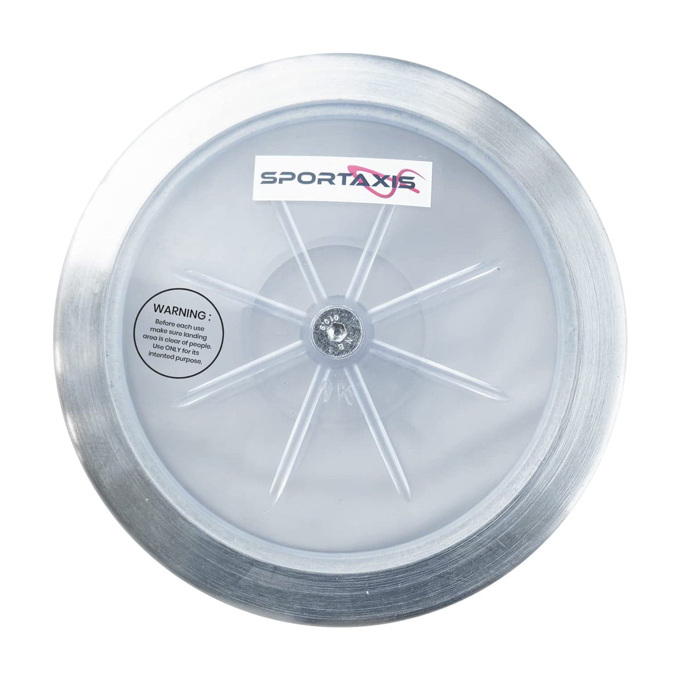 SPORTAXIS Transparent Discus Throw 1 KG 83 Rim Weight Steel Rim Ideal for Beginners Intermediates in Track Field Enhance Your Discus Throwing Skills Performance Enhancer