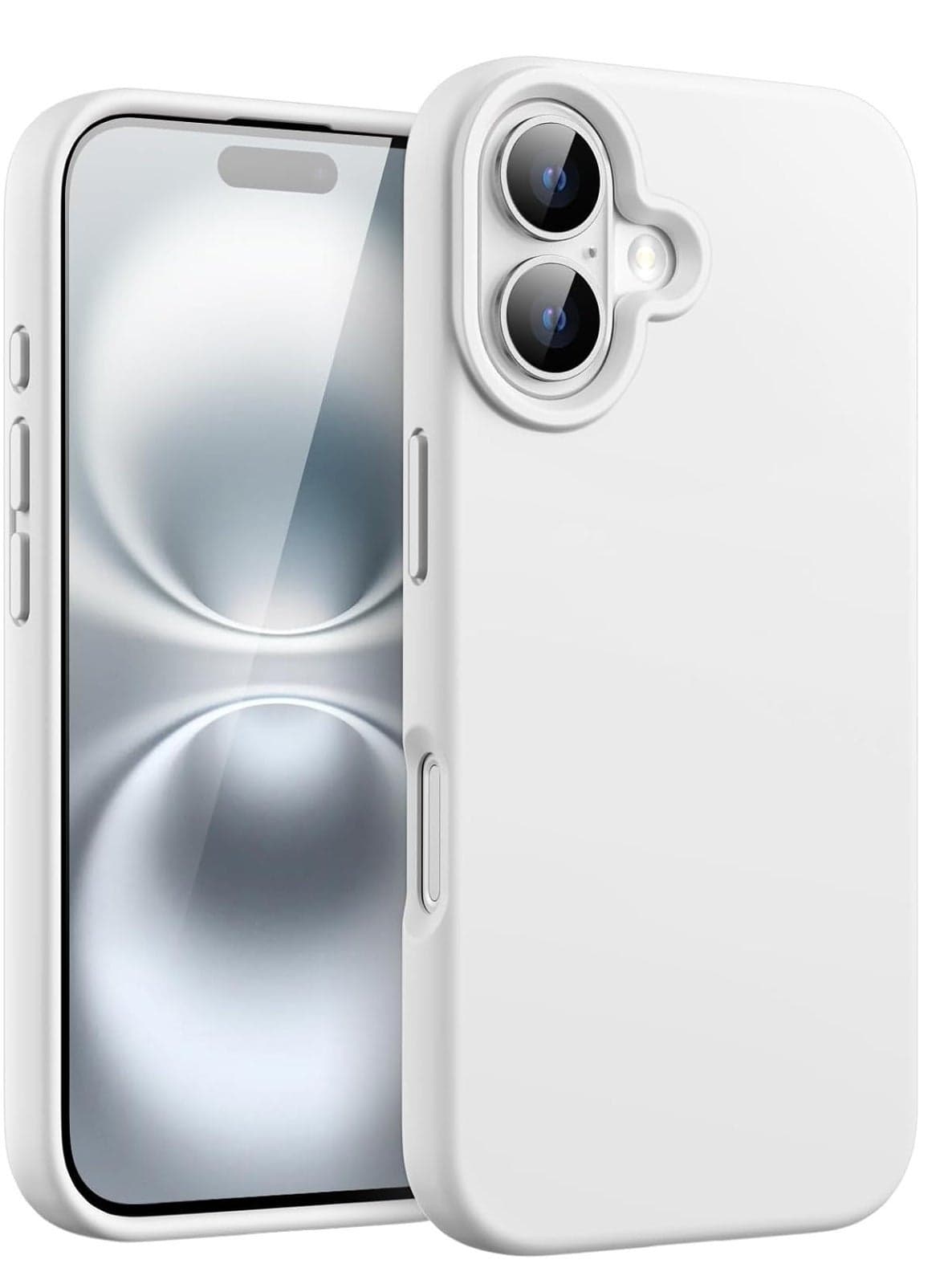 Liquid Silicone Case for iPhone 16 (6.1-Inch) – White