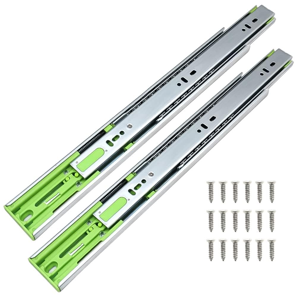Volo 10 inch Mild Steel Heavy Duty Telescopic Soft Close Slide Full Extension Ball Bearing Metal Cabinet Drawer SlidesLoad Bearing Capacity 45 kg