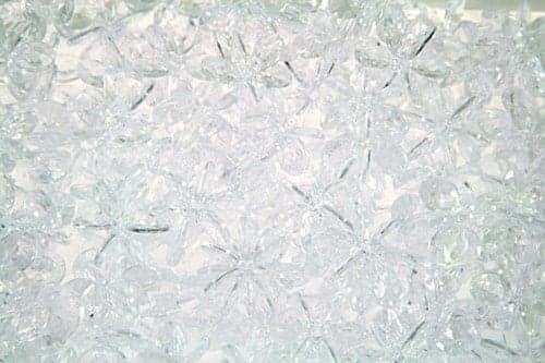 The Beadery - 18mm Sunburst Beads, Crystal - 270 Pieces - 950V006