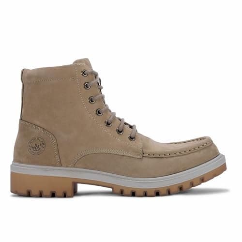 Woodland Men's Khaki Leather Boots-7 UK (41 EU) (GB 2660117ONW)