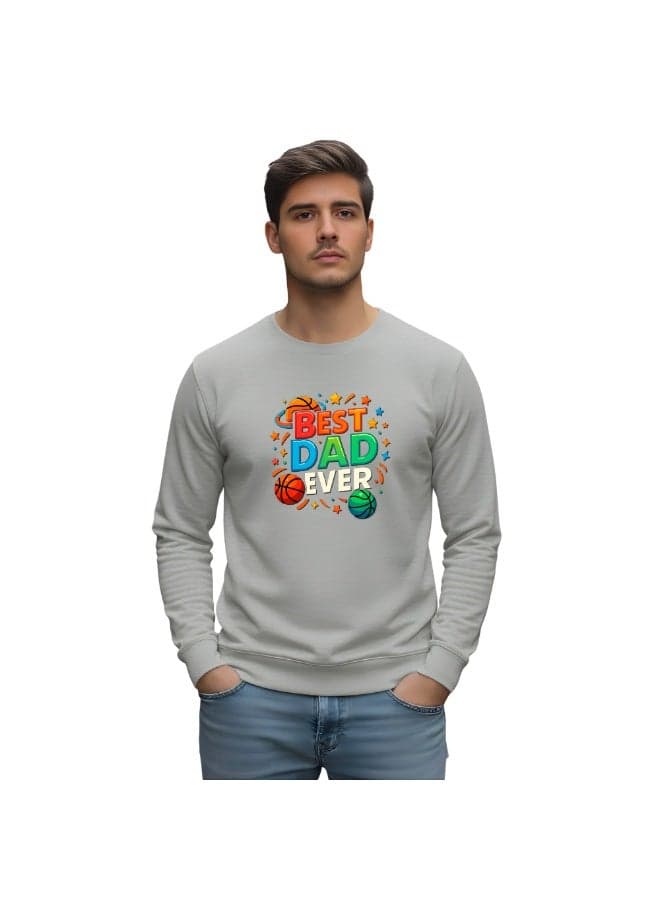 Father’s Day Men’s Sweatshirt –Round Neck,Long Sleeve,100%Cotton,Breathable,Casual Wear, Comfortable Fit,Soft Fabric,Stylish Gift for Dad Appreciation Day,Classic Design