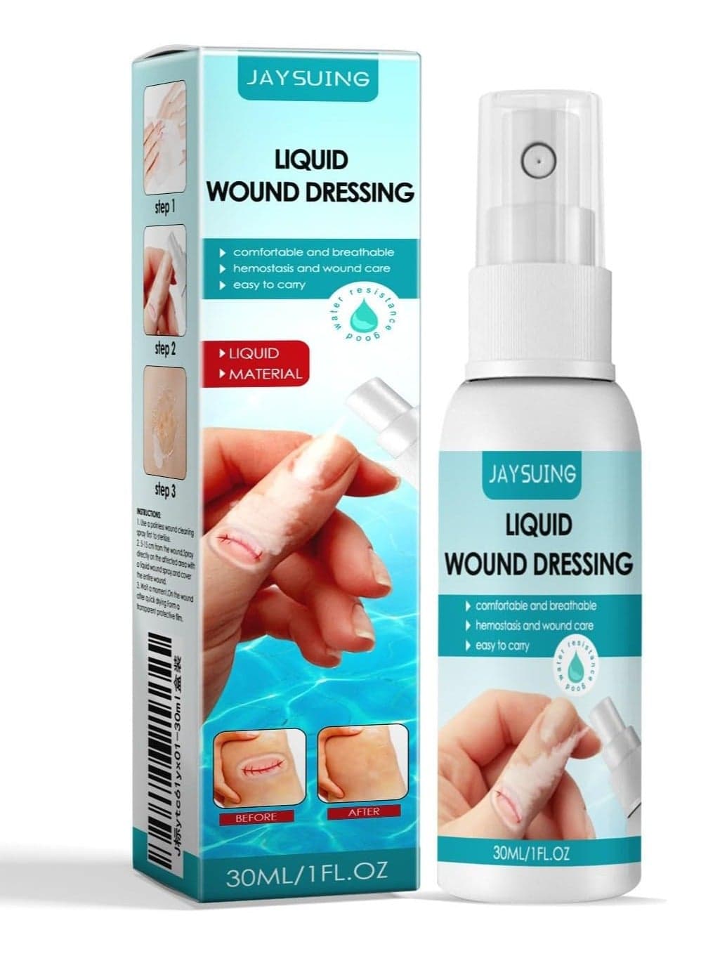 Liquid Bandage Breathable Waterproof Wound Healing Patch Hemostatic Liquid Spray Adhesive Band-Aid Wound Disinfecting