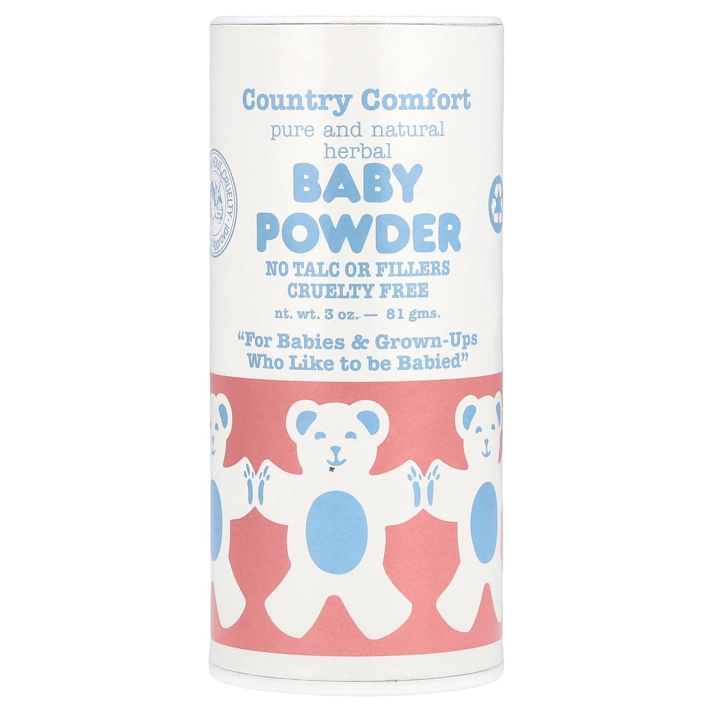 Country Comfort Pure Natural Herbal Baby Powder No Talc 3 Oz