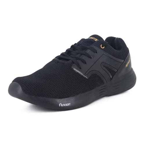 SPARX Men's SX0500G Black Gold Running Shoes 8 (SX0500GBKGO0008)