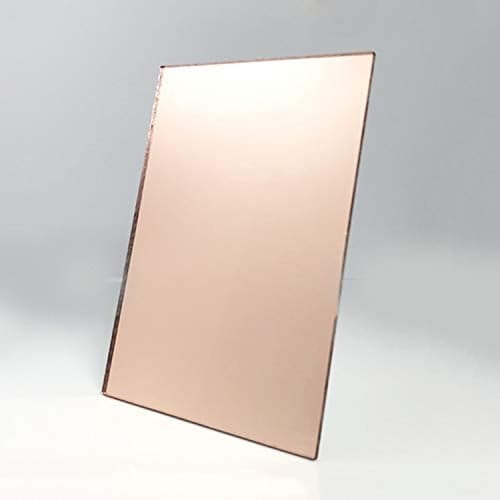1/8" Acrylic Mirror Sheet,Rose Gold 12" x 12" Mirrored Acrylic Lucite Plexiglass Sheet (Actual Size 11.875" x 11.875")