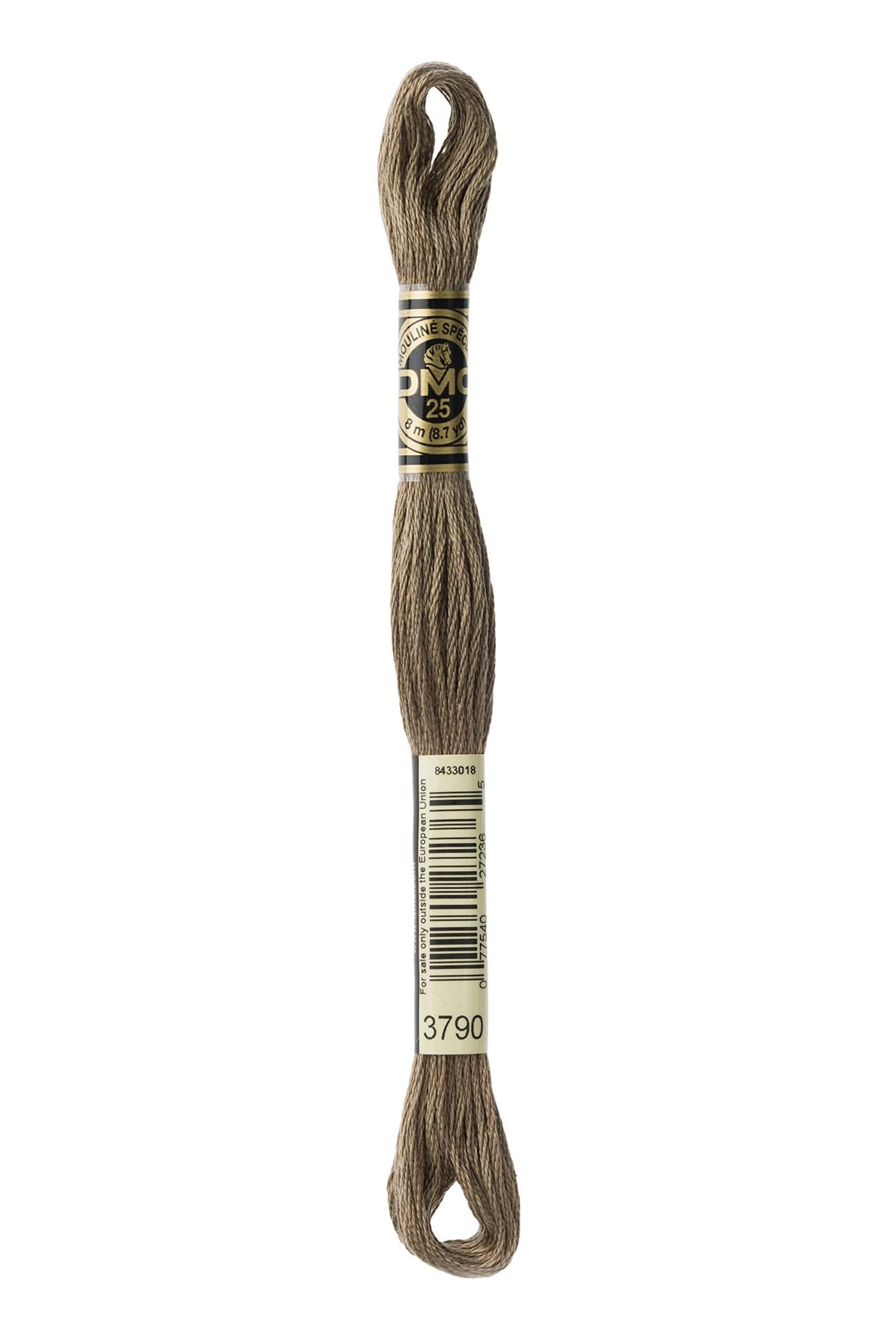DMC 1173790 Mouline Stranded Cotton Six Strand Embroidery Floss Thread Dark Beige Grey 87Yard