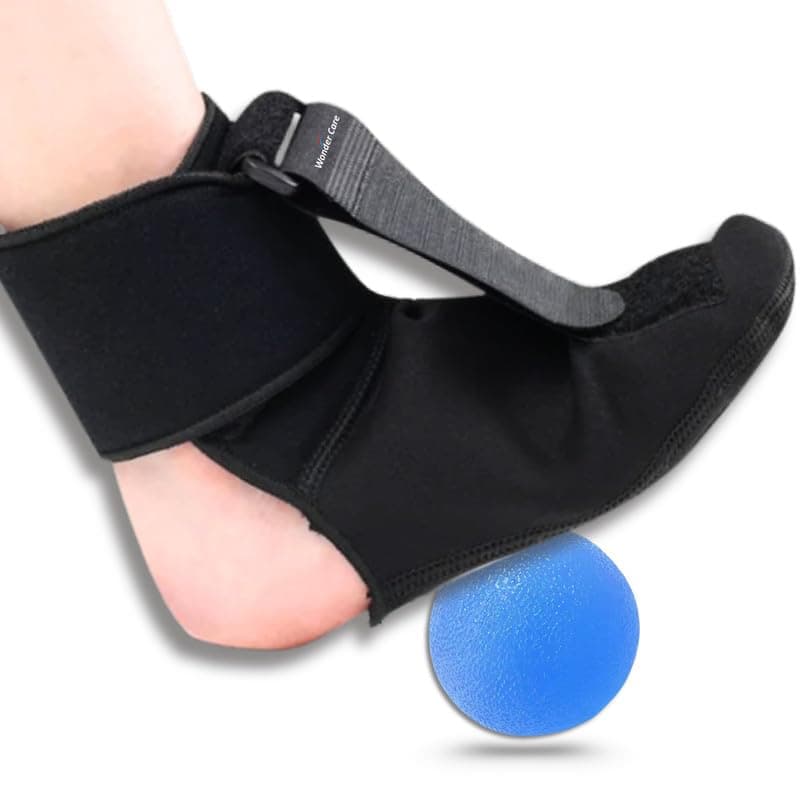 Wonder Care Plantar Fasciitis Night Splint Socks with massage Ball | Plantar fasciitis Relief | Soft Plantar fascia brace for achilles tendonitis| Plantar Fasciitis socks for men & women (XS)