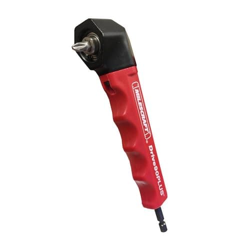 Milescraft 1303 Drive90PLUS Impact Ready Right Angle Drill Attachment Perfect for Drilling or Driving in Tight Spaces Minimum Reach of 15 in Accepts Most 14 in Hex Accessories