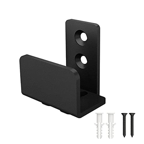 Bdmetals Bdmetals Sliding Barn Door Floor Guide,U Shape Adjustable Bottom Guide,Flush/Flat Bottom Design,Wall Mounted U- Guide for Barn Door,Sliding Doors and Cabinets(1-1/4"H,Black,1 Pack)
