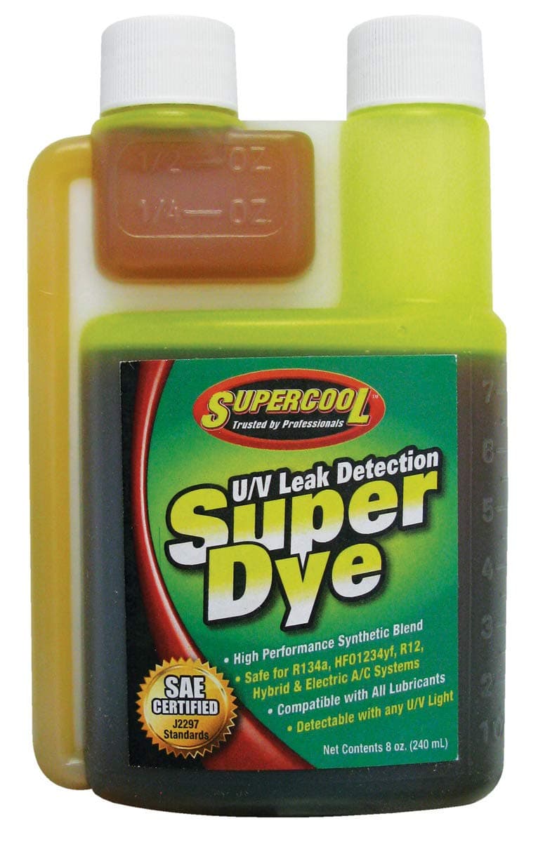TSI Supercool 22816 Yellow SAE Certified Super Dye, 8 oz (Treats 32-Vehicles - Self Measure Bottle)