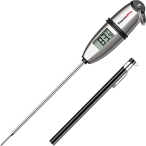 ThermoPro TP02S Digital Food Thermometer for Cooking Bread Baking Sourdough Liquids, Meat Thermometer Digital with Super Long Probe for Grill Kitchen BBQ Oil Milk Yogurt Candy Making Accessory
