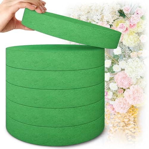 Max Shape Round Floral Foam BlocksLarge Dry Floral Foam for Artificial FlowersCraft ProjectWedding Aisle FlowersArty Decoration 6 Pack 984
