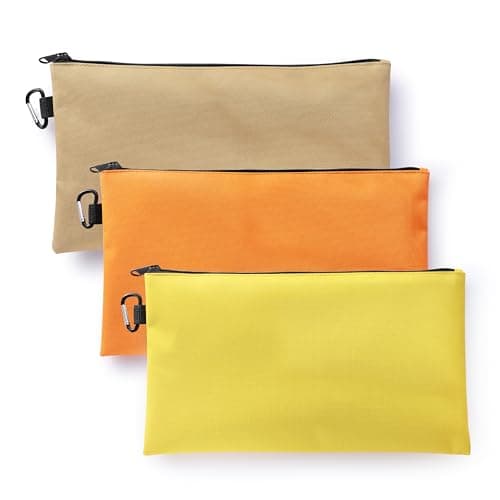 VRUIFA 3PCS Tool Pouches with Zipper Premium small Tool Bags Utility zipper Pouch for Organizers and Storage
