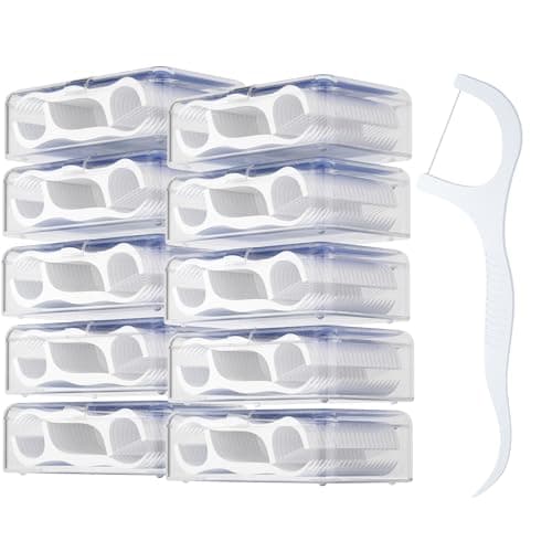 FRESHLIX Dental Floss Picks 500 Count Tooth Picks Flossers Gen 3 Toothpicks Sticks to Remove Plaque Protect Gingivae for Adults Kids Teeth Cleaning