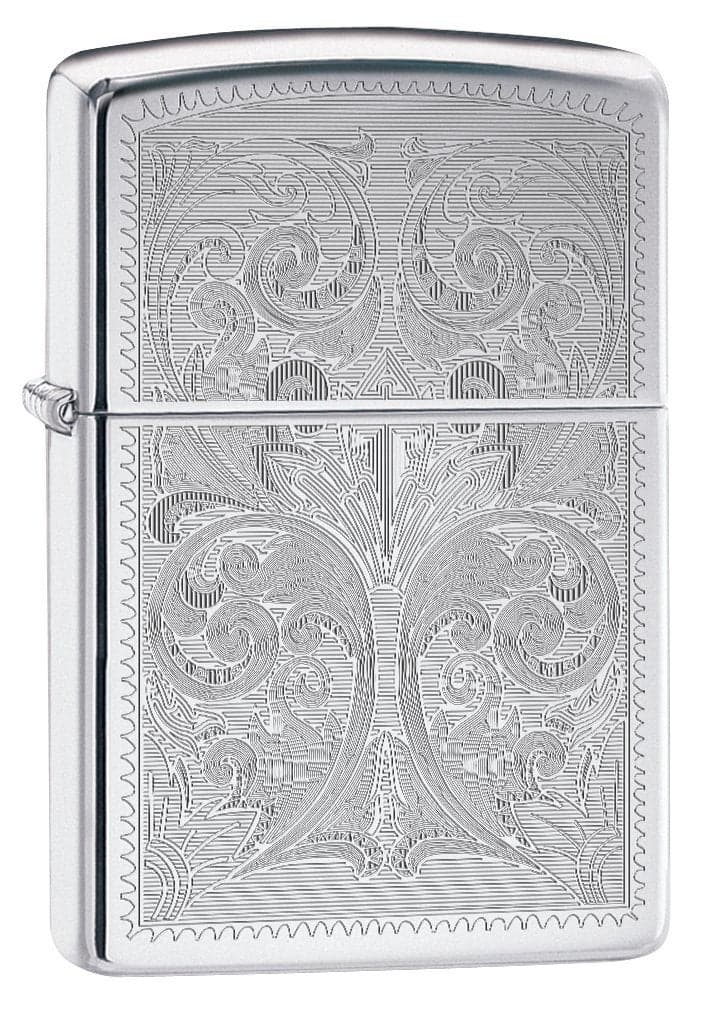 Zippo Lighter: Ornate Design Engraved - High Polish Chrome 78498